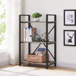 Easy Assembly Low Bookshelf: Necessary hardware and instruction provided, it takes only a few minutes to assemble the...