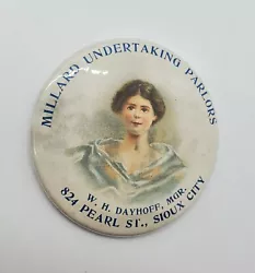 ADVERTISING POCKET MIRROR. SADLY THE MIRROR PART IS NOT THERE. EVEN MORE OLD POCKET MIRRORS. THE ADVERTSING TOP IS AND...