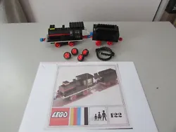 Lego vintage train 122 rare, en bon état et fonctionnel, complet, notice en PDF