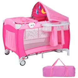 This playpen is suitable even for an infant, so the sweet princess could climb. You can also pick up the top bunk and...