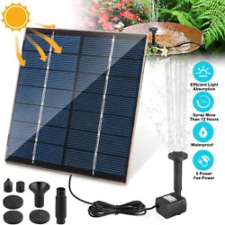 Solar Pond Water Pump Runs automatically, no battery or electricity needed, just the sunshine or Features a square...