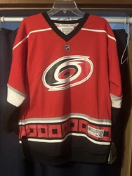 CAROLINA HURRICANES REEBOK NHL CCM STAAL JERSEY YOUTH SIZE L/XL.