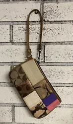 Coach Patchwork Wristlet Small Multicolored. Used condition