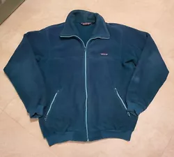 Selling VTG 80s 90s Patagonia Mens L Large Full Zip Fleece USA Made Sweatshirt Jacket. Has some stains and needs a...