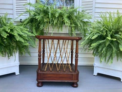 RALPH LAUREN MADE BY HENREDON. SIDE END TABLE NIGHTSTAND OR PLANT STAND. A LIGHT SCRUB BRUSH USED DRY WOULD REMOVE ANY...