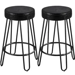 【Comfort & Firm】Compared with hard kitchen stools, our upholstered counter stools are built for utmost comfort. The...
