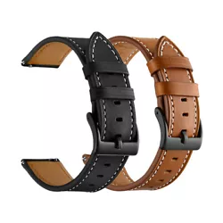 Compatible with traditional or smart watch that uses 20mm or 22mm spring bars. 1 x Classic Genuine Leather Watch Band....