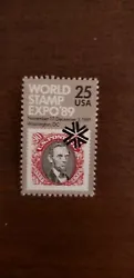 World Stamp Expo 89 25 cent stamp. Shipped with USPS First Class.