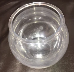 Planter Plastic Hydroponic Vase Betta Fish Bowl Plastic Pedestal Vase (Used) Smaller fishbowl, used with slight signs...