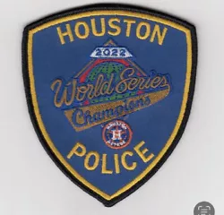 FREE SHIPPING FOR THE ONE HOUSTON PD PATCH. One Collectible commemorative of the WORLD SERIES CHAMPIONS ASTROS BASEBALL...