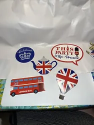 Add a touch of British charm to your party with this 5-piece photo booth props kit or you can use them to create table...