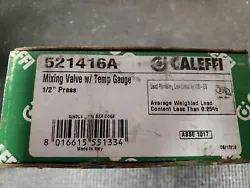 Caleffi mixing valve with temp gauge 521416A 1/2