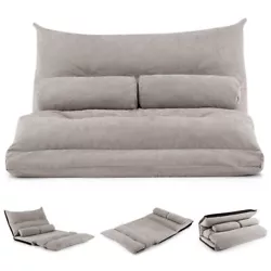 More than that, it can serve as a floor sofa when folding the lower part. With the 2 included pillows, you will feel...