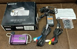Sony MHS-CM1 HD Webbie 5MP Camcorder Video Camera In Original Box. Color Violet. Camcorder comes with AV cables,...