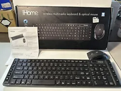 iHome Wireless Keyboard / Mouse Bundle IH-KM2000B - Full-size Keyboard w/ Manual. Wireless keyboard and mouse in great...
