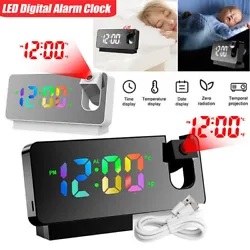 1 Projection Alarm Clock. Display: LED screen. Due to the light and screen difference, the items color may be slightly...