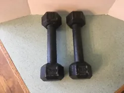 Nice pair of York Cast Iron dumbbells in good useable condition.