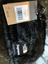 Supreme x The North Face Faux Fur Waist Bag Black.