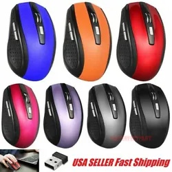 DPI: 800-1200-1600DPI. USB Wireless Optical Mouse for Laptop PC Notebook has an effective distance in further distance...