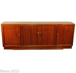 TRAVAIL FRANCAIS 1930, GRANDE ET ELEGANTE ENFILADE ART DECO EN PLACAGE DACAJOU, INTERIEUR EN SYCOMORE. ASTUCIEUX...