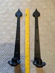 Pair of Wrought Iron Black Candle Sconces.