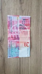 Billet de Banque 20 Francs suisse.