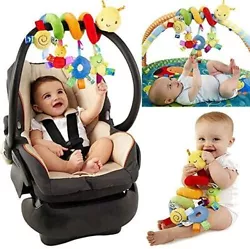 1 Kid Baby Crib Cot Pram Hanging Rattles Spiral Stroller&Car Seat Toy with Ringing Bell. This spiral toy has a soft,...