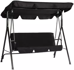The canopy and cushion are both made of polyester fabric which is easier for you to clean. Detachable and removable...