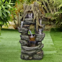 Easy Installation Outdoor Fountains: This is a electric water fountain outdoor with very simple and safe assemble....