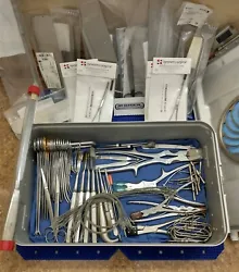 Amputation Knife. -Aesculap Sterilization / Storage Container. -Skin Hooks. -Gigli Wire & Handles. 
