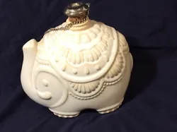 Elephant Decanter Unique . Condition is used . Material is glass or porcelin ,don’t know if cork is original to...