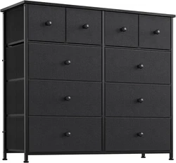 [EASY TO ASSEMBLE] Black dresser size : 39.4’’L x 11.8’’W x 38.6’’H. With detailed installation...