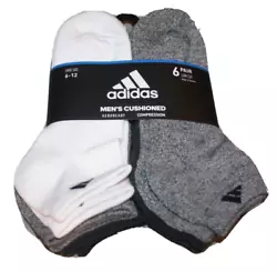 ADIDAS - AEROREADY CUSHIONED. Condition: NWT. 6 PAIR - 6-12 Size. Model: 5152391A - LOW CUT.