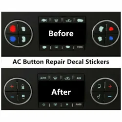AC Dash Button Repair Kit For GM, Tahoe, Suburban, Avalanche, Silverado, Yukon, Denali, Acadia, Sierra, Saturn Outlook,...