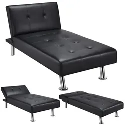 【Specifications】Color: black; Material: faux leather, foam, plywood, chrome plated steel; Maximum weight capacity:...