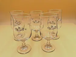 Pfaltzgraff Heirloom 12 oz Goblet Lot of 5 Glasses Excellent Condition - Clean no scratches Pfaltzgraff stamp on bottom...