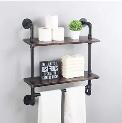 【Multi-functional】:The floating shelves are versatile, such as bathroom accessories, towel holder, bookcase, spice...