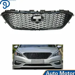 Front Upper Grille BLACK Honeycomb   For Hyundai Sonata 2015 - 2017   **Take extra care when using a blade or knife...