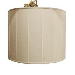Brass Pendant Light with Canvas Shade PRODUCT FEATURES Large canvas drum shade pendant on a brass lamp body celing...