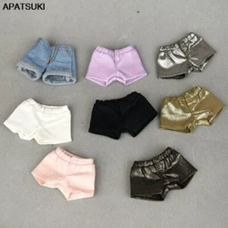 Fashion Denim Jeans Leather Shorts For Barbie Doll Clothes Outfits Trousers For Blythe 1/6 Dolls Accessories Kids Toys....