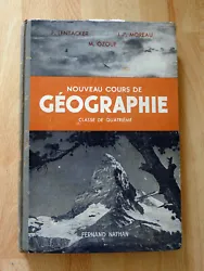 Editeur: Fernand Nathan 1953. Nouveau Cours de géographie.
