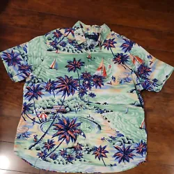 Polo Ralph Lauren Hawaiian Oxford Shirt Mens XXL  Classic Fit Button Down Short Sleeve Multi.