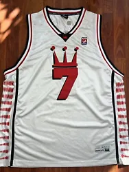 Dada Supreme basketball jersey white hip-hop shirt 90s size XXL #7. Does have some minor stains near belly area. See...