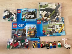 LEGO CITY Lot including Camper Minivan Fire Complete 60088 3177 7639 includes all Minifigures and manuals. Perfect...
