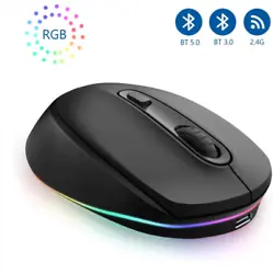 (·4D 2.4G RGB wireless charging mouse, also compatible with bluetooth. （2.4G+15 colors RGB backlit). ·Switch life:...