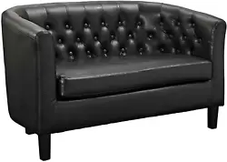 Type Loveseat. Button tufting and sweeping curves blend to form a contemporary lounge piece that all will be drawn to....