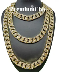 Premium Quality Miami Cuban Chain - Flooded with AAA quality Cubic Zirconia Stones. Simply stunning to look at in...