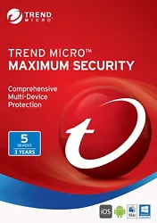 Trend Micro Maximum Security provides comprehensive, multi-device protection using advanced machine learning...