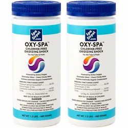 Oxy Spa 3 lbs. - Chlorine-Free Oxidizing Shock for Hot Tub & Pool - 2 x 1.5 lb. Product notes: Use at the rate of 1 1/2...