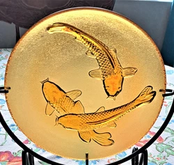 Glass Bowl, Koi Fish 9” DISH.1